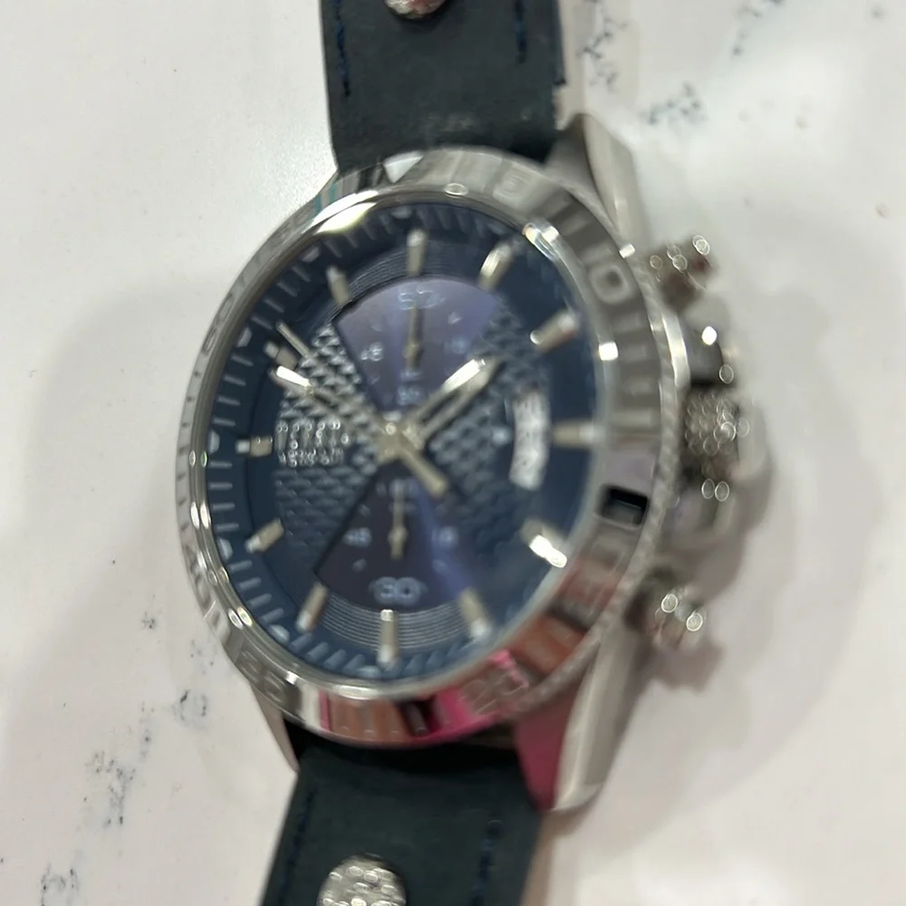 VERSUS VERSACE 46MM Stainless Steel & Leather Strap Watch 🔥Read Descrption🔥
